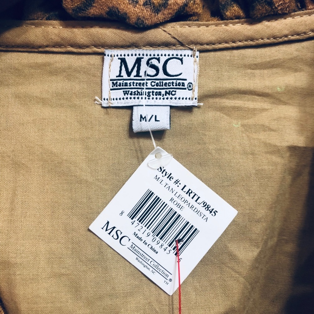 MSC Leopard Ruffle Brown Cotton Robe 🥰 - Picture 6 of 6
